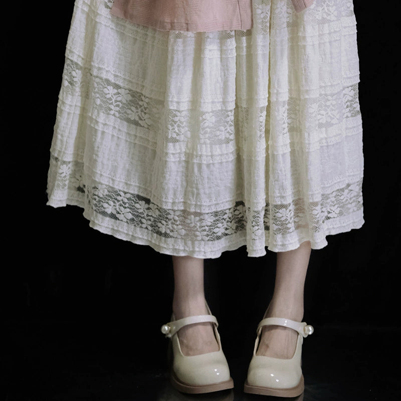 White Lace Skirt