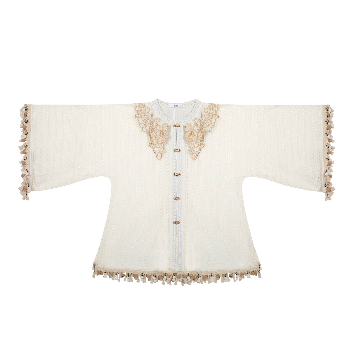 Modern Ming Dynasty Cloud Collar Top and Skirt Set