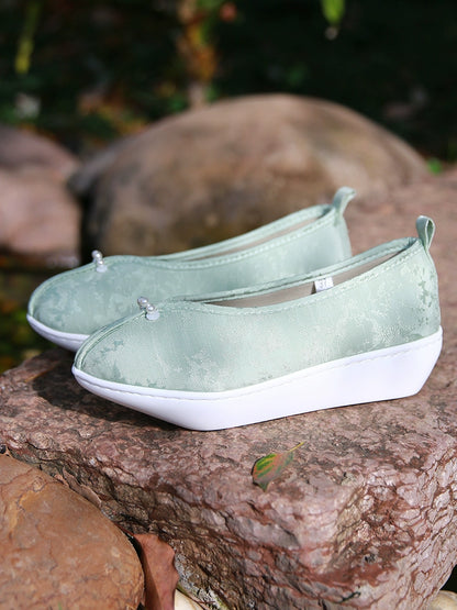 Jade Pearl Ming Dynasty Platform Shoes