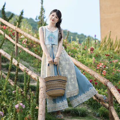 Dream Catcher Embroidered Bijia | 比甲 and Pants Set