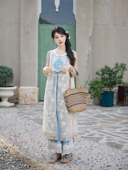 Dream Catcher Embroidered Bijia | 比甲 and Pants Set