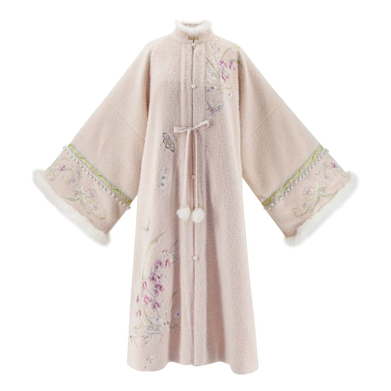 Pink Liling Ao | 立领袄 Top with Matching Shawl