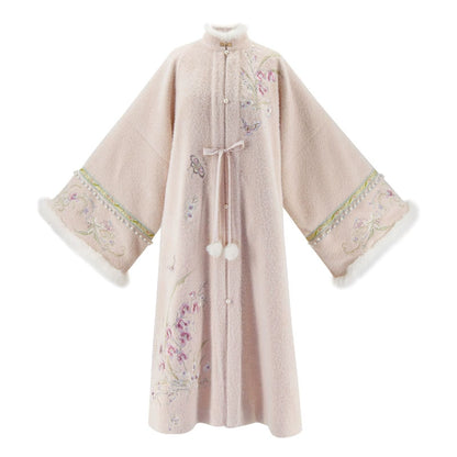 Pink Liling Ao | 立领袄 Top with Matching Shawl