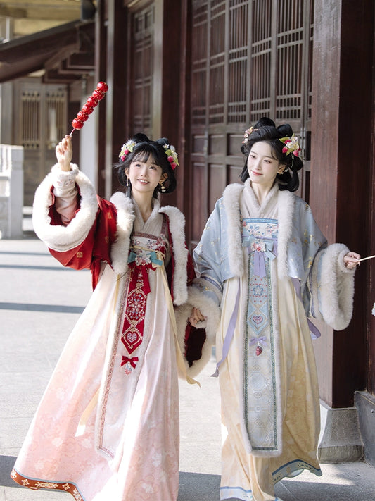 Winter Strawberry Modernized Qixiong Ruqun | 齐胸襦裙 Dress Set