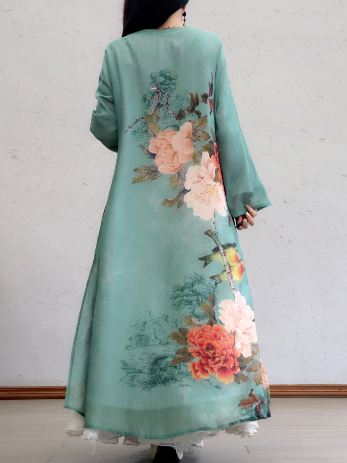 Flowers by the Pond Cotton Cheongsam