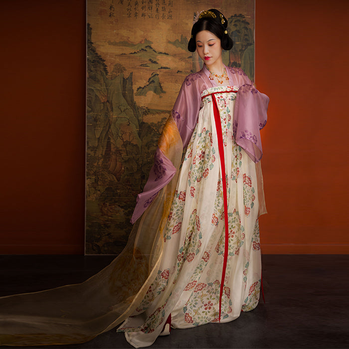 Pure Silk Tang Dynasty Qixiong Ruqun | 齐胸襦裙 Set