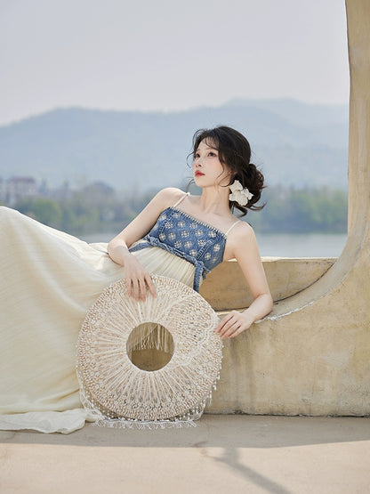 Denim Tang Dynasty Inspired Dress