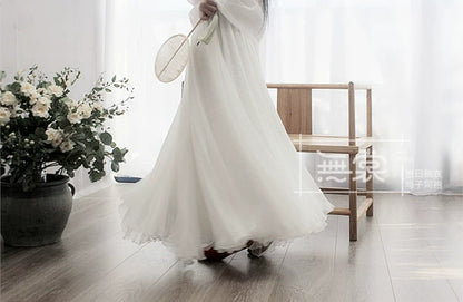 White Chiffon Skirt