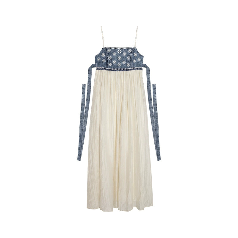 Denim Tang Dynasty Inspired Dress