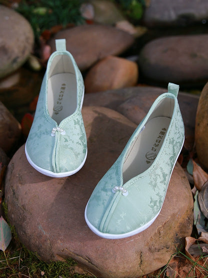 Jade Pearl Ming Dynasty Platform Shoes