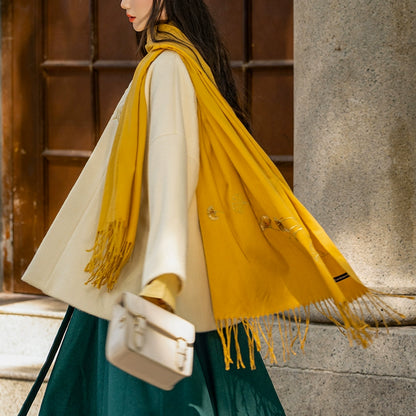 Cashmere Embroidered Scarf