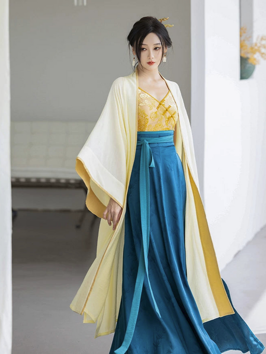 Teal Blue and Yellow Set
