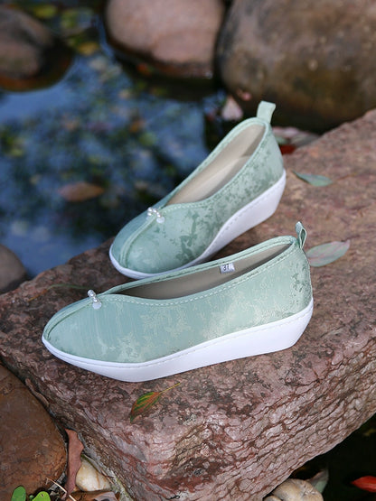 Jade Pearl Ming Dynasty Platform Shoes