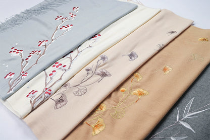 Cashmere Embroidered Scarf