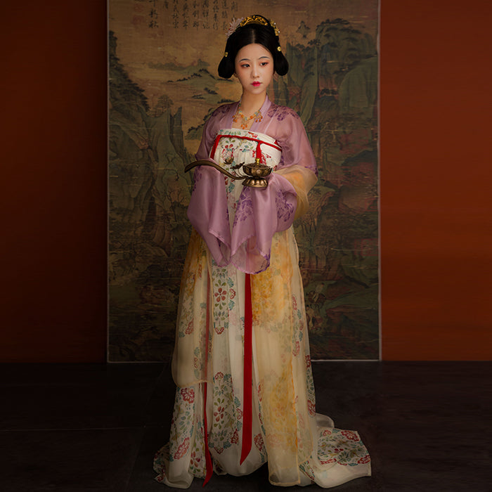 Pure Silk Tang Dynasty Qixiong Ruqun | 齐胸襦裙 Set
