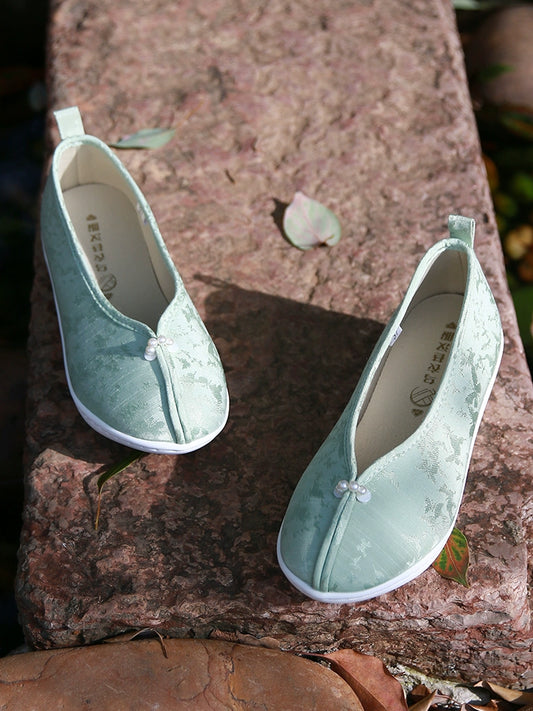 Jade Pearl Ming Dynasty Platform Shoes