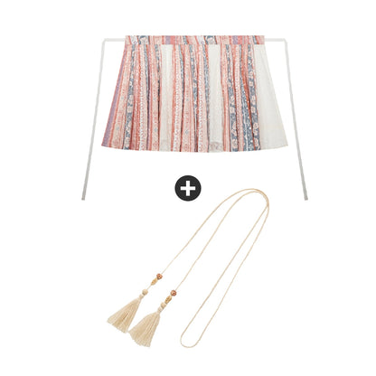 Modern Ming Dynasty Cloud Collar Top and Skirt Set