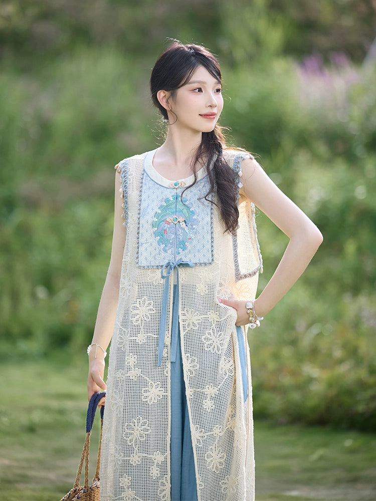 Dream Catcher Embroidered Bijia | 比甲 and Pants Set