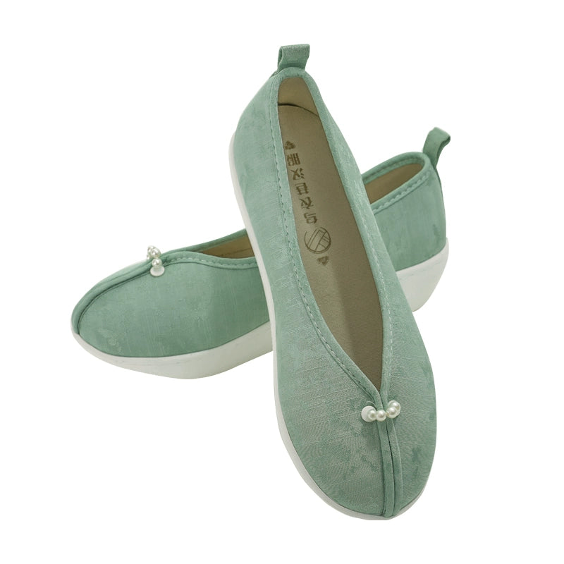 Jade Pearl Ming Dynasty Platform Shoes